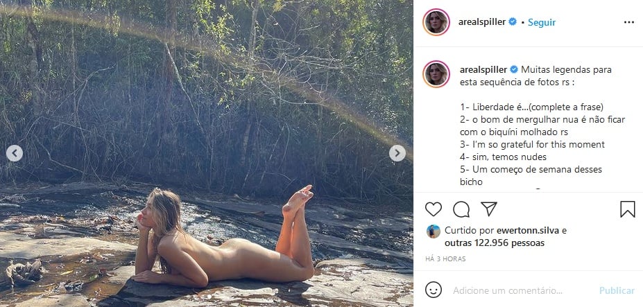 Atriz Letícia Spiller completamente nua (Imagem: Reprodução)