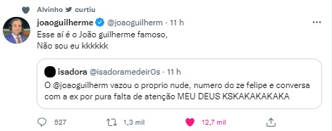 O comentarista João Guilherme foi confundido com o xará famoso (Foto: Reprodução/Twitter) O comentarista João Guilherme foi confundido com o xará famoso (Foto: Reprodução/Twitter)