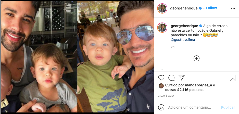 Sertanejo compara filho com herdeiros de Andressa Suita e Gusttavo Lima - Reprodução