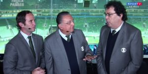 Caio Ribeiro, Galvão Bueno e Casagrande (Foto: Reprodução/TV Globo)