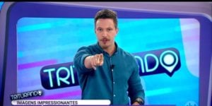 Gabriel Cartolano solta palavrão no Vem Pra Cá (Foto: Reprodução)