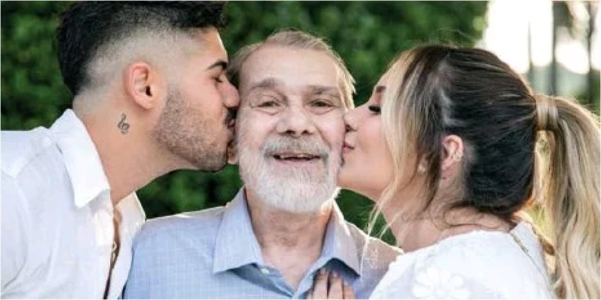 Virgínia e Zé Felipe beijando Mário Serrão (Foto: Reprodução/ Instagram)