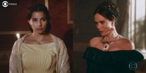 Pilar e Luísa se reencontram após anos em Nos Tempos do Imperador (Foto: Montagem/TV Foco/Reprodução/Globo)