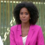 Maju Coutinho no comando do Jornal Hoje, na Globo (Foto: Reprodução / TV Globo)