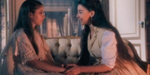 Pilar e Dolores se reencontram em Nos Tempos do Imperador (Foto: Reprodução/Globo)