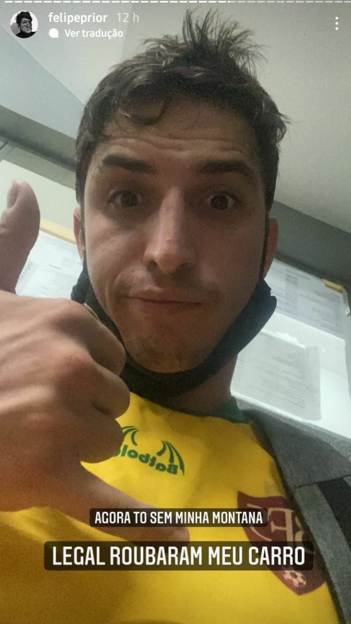 Prior posta stories sobre furto do carro (Foto: Reprodução/ Instagram)