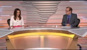 Ana Paula Araújo e Chico Pinheiro durante o Bom Dia Brasil (Foto: Reprodução/Globo)