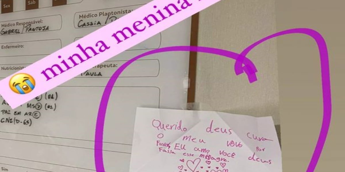 Angélica exibiu cartinha que Eva fez para o avô (Foto: Instagram)