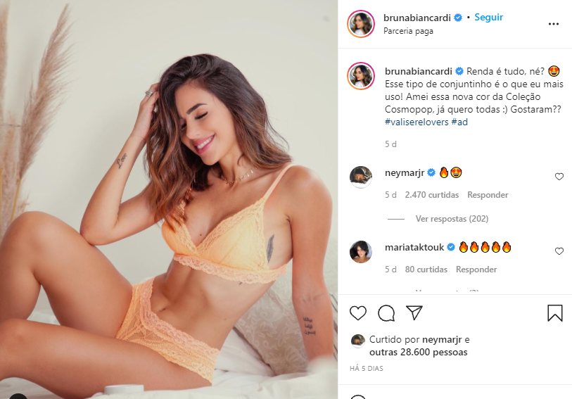 Após suposta separação, Neymar comenta foto de Bruna Biancardi e ascende alerta de volta (Foto: Reprodução) Após suposta separação, Neymar comenta foto de Bruna Biancardi e ascende alerta de volta (Foto: Reprodução)