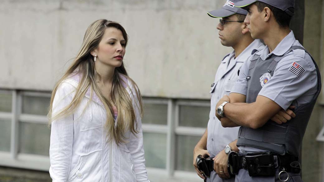 Nayara Rodrigues em sua última aparição no julgamento do Caso Eloá (Foto: Nelson Antoine/Fotoarena)