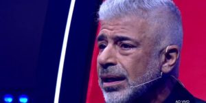 Lulu Santos chorou após as palavras do marido (Foto: TV Globo)