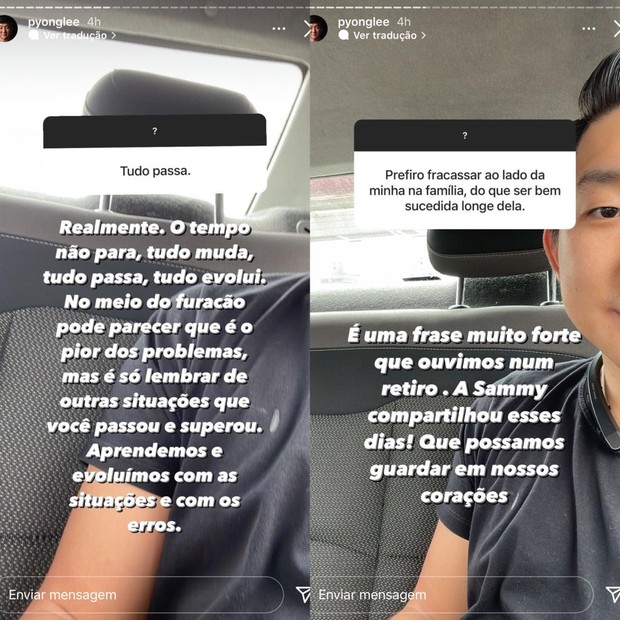 Pyong Lee faz reflexão após reatar casamento - Foto: Reprodução