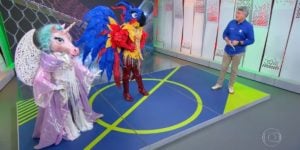 Participantes do The Masked Singer invadem Show do Intervalo na Globo (Foto: Reprodução)