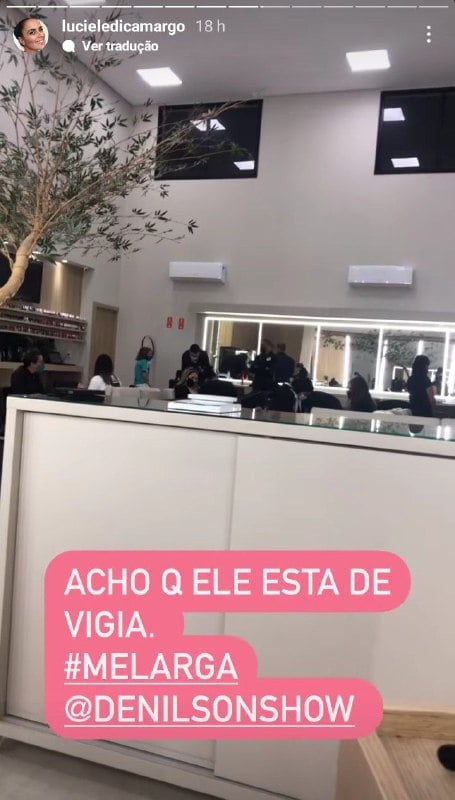 Irmã de Zezé filmou Denílson no salão de beleza (Foto: Reprodução)