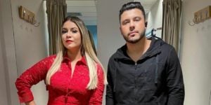 Marília Mendonça e Bruno, da dupla com Marrone (Reprodução)