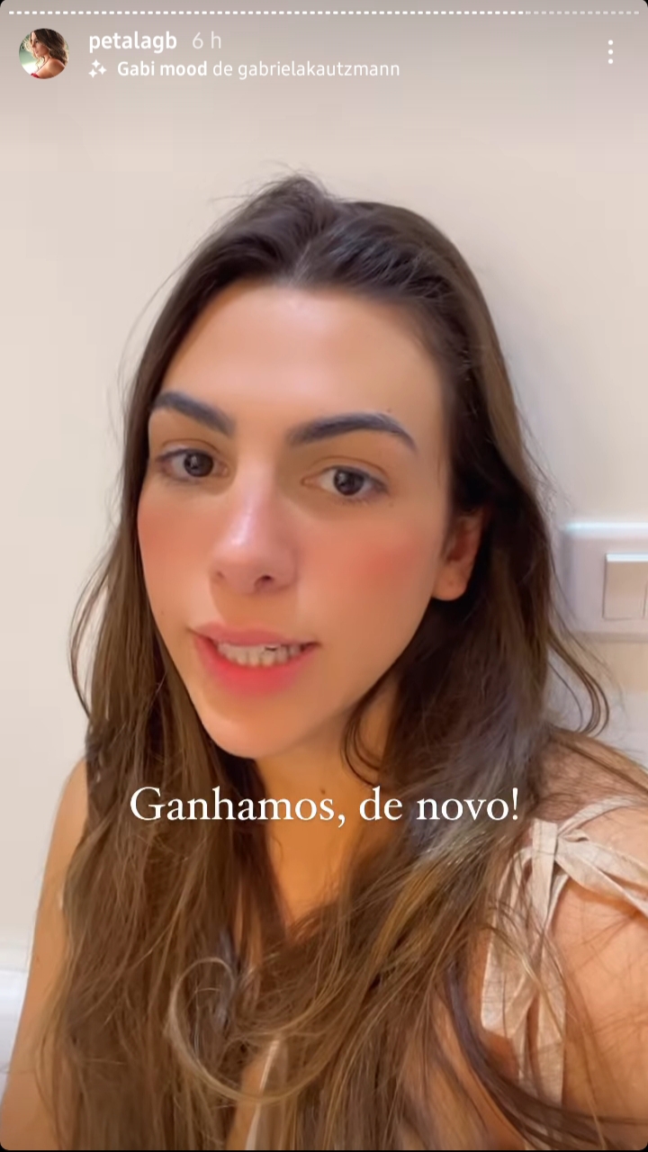 Publicação de Pétala em seus stories (Foto: Reprodução/ Instagram)