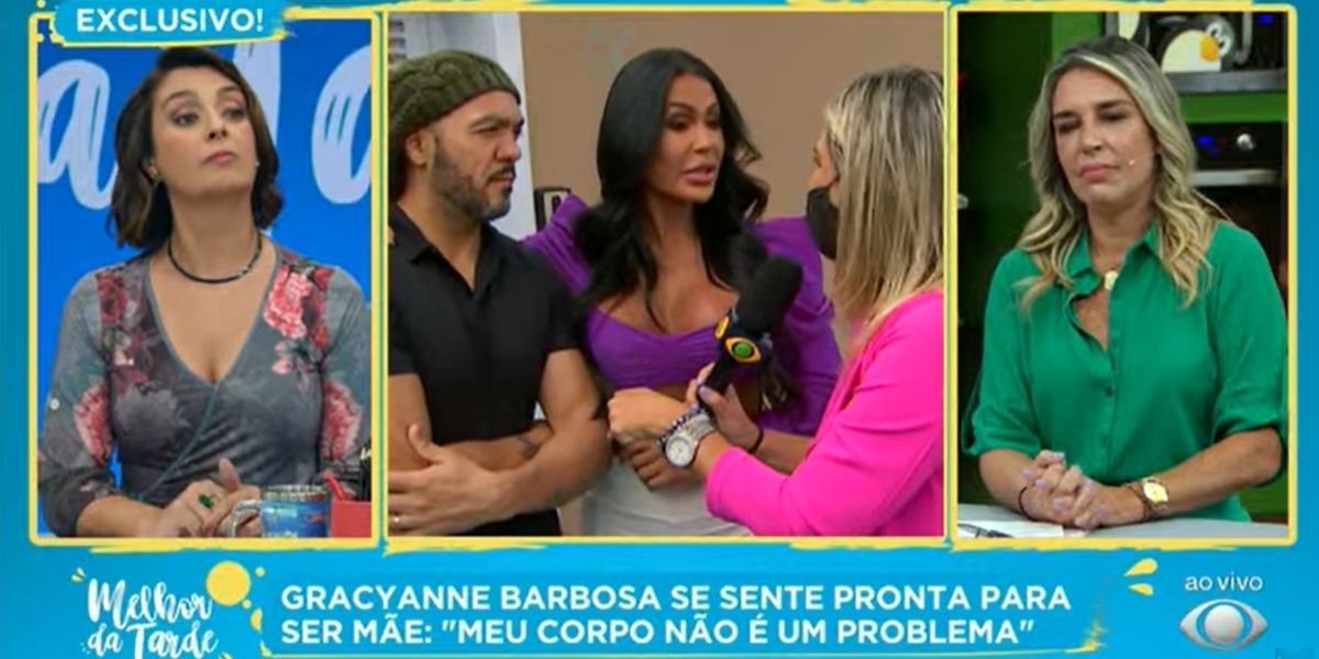 "Um sonho", Belo e Gracyanne Barbosa fazem anúncio sobre gravidez e morena expõe mudanças no corpo: "Barriguinha" "Um sonho", Belo e Gracyanne Barbosa fazem anúncio sobre gravidez e morena expõe mudanças no corpo: "Barriguinha"