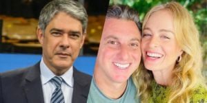 William Bonner, Luciano Huck e Angélica (Montagem: TV Foco)