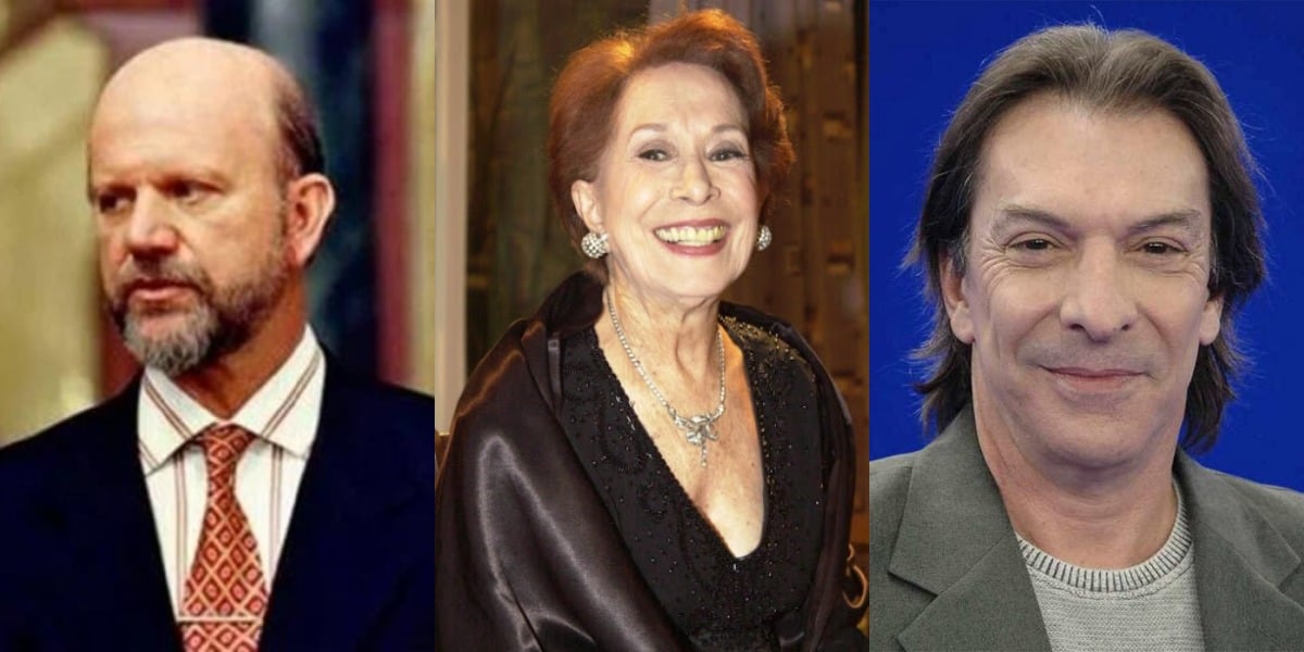 Cecil Thiré, Claide Yáconis e Kito Junqueira fizeram parte do elenco de "Cidadão Brasileiro" (Foto: Reprodução/TV Globo/Record/Divulgação)