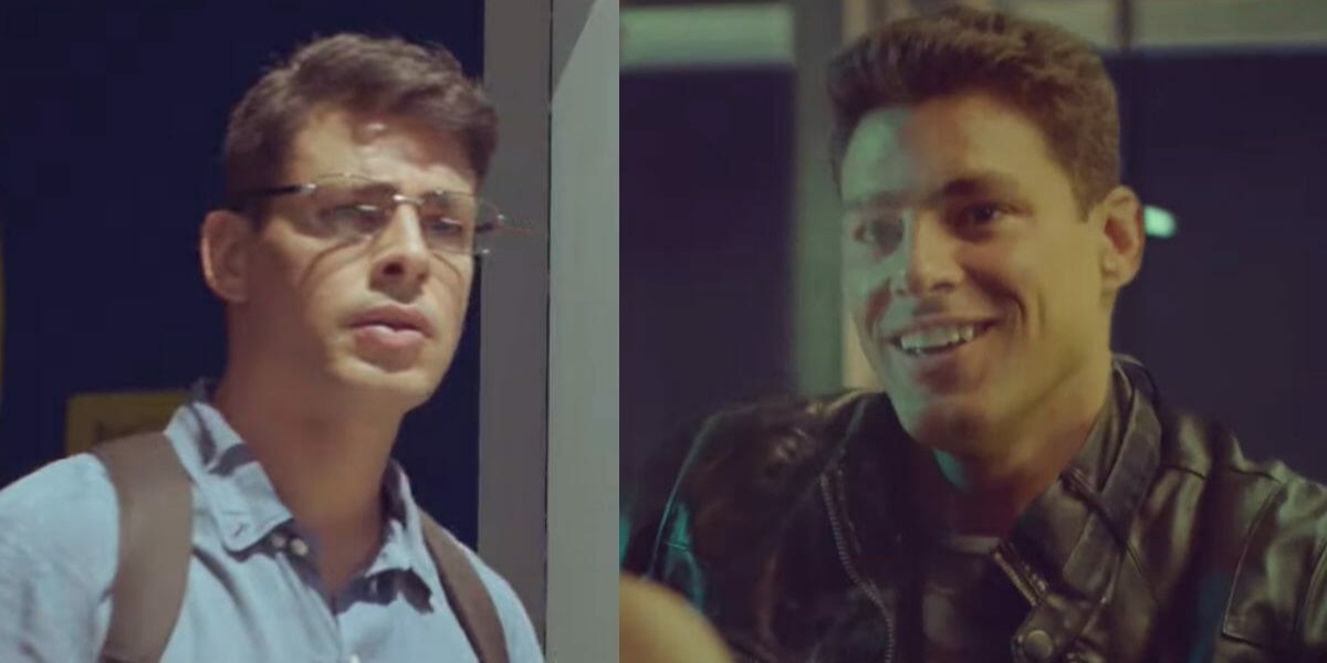 Em Um Lugar ao Sol, Cauã Reymond vive os irmãos gêmeos Christian e Renato - Foto: Reprodução