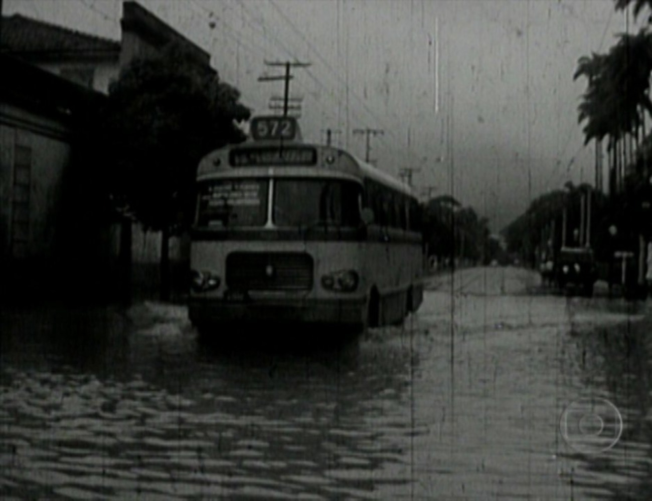 Enchente fez emissora se tornar a maior do país (Foto: Reprodução/TV Globo)