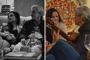 Juliette Freire em seu encontro com Caetano Veloso (Foto: Reprodução/ Twitter)