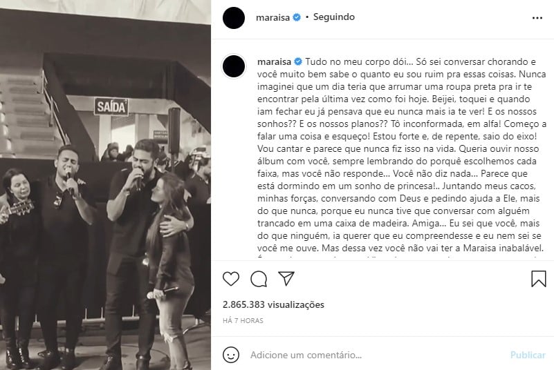 Maraisa abriu o coração em declaração para Marília Mendonça (Foto: Reprodução)