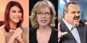 Márcia Goldchmidt, Marília Gabriela e Gilberto Barros (Foto: Reprodução/Band/SBT)