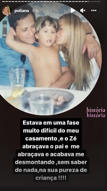 Poliana Rocha expôs uma foto de Leonardo com Zé Felipe (Foto: Reprodução)