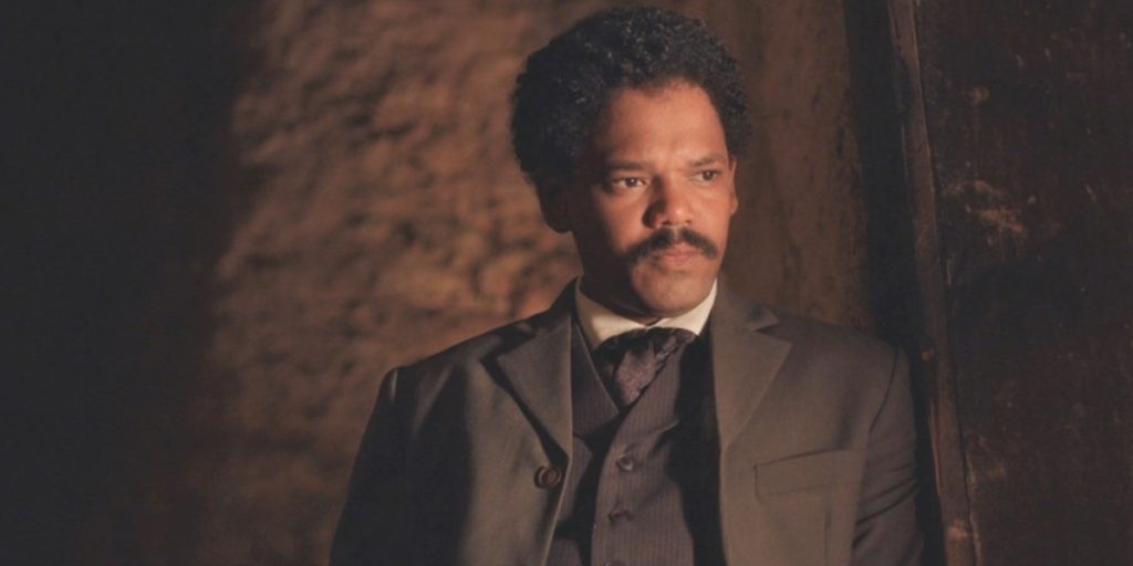 Michel Gomes como "Samuel" na novela Nos Tempos do Imperador. (Foto: Reprodução / TV Globo)