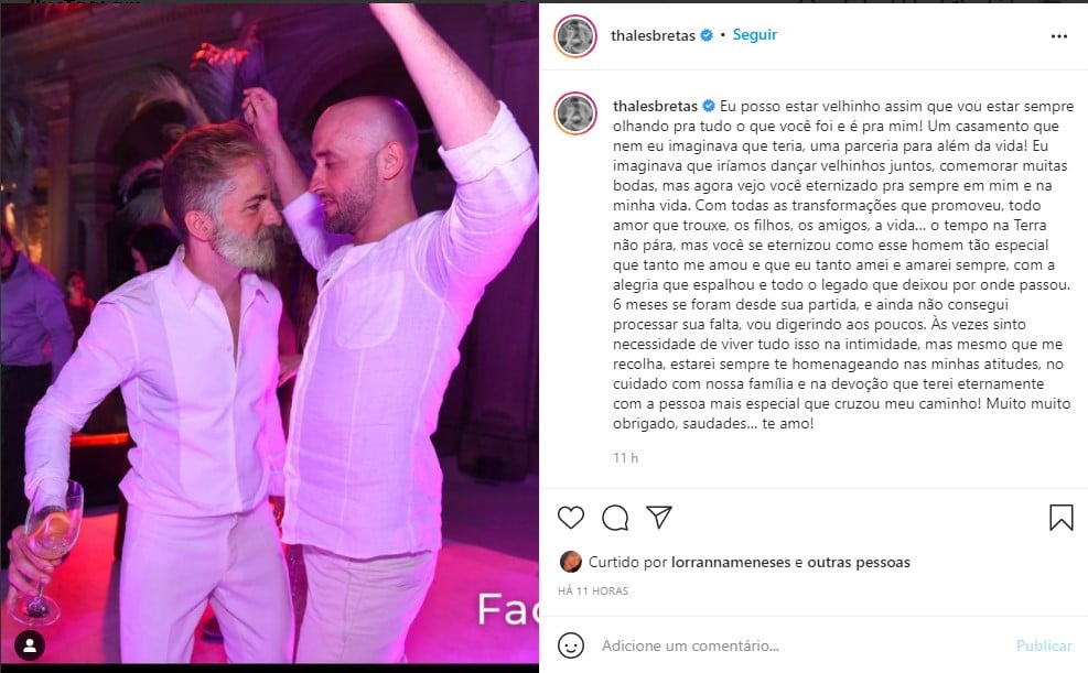 Viúvo de Paulo Gustavo emociona com textão no aniversário da morte do amado - Foto: Reprodução