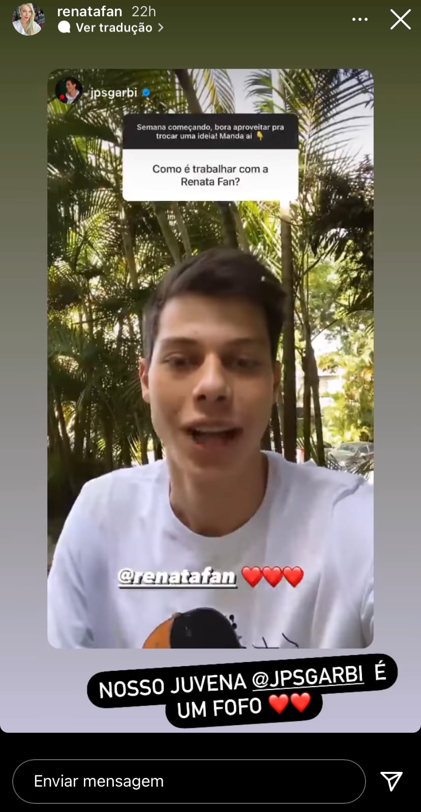 “Retraído”, Parceiro de Renata Fan no Jogo Aberto expõe o que loira faz em bastidores: “Está sempre tentando” “Retraído”, Parceiro de Renata Fan no Jogo Aberto expõe o que loira faz em bastidores: “Está sempre tentando”