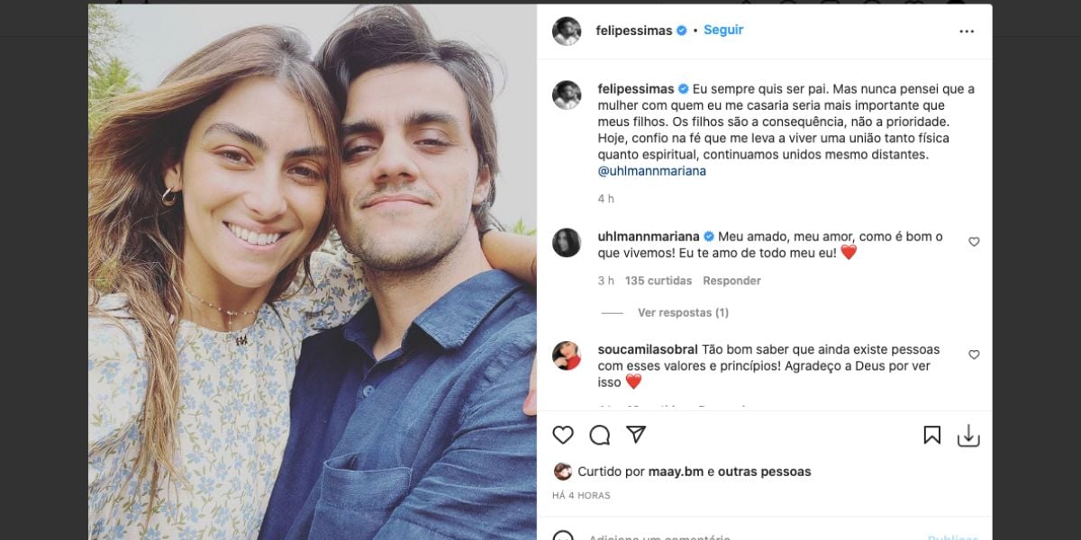 De acordo com ator, amor por sua mulher é incondicional