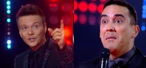 Michel Teló e André Marques no The Voice Brasil (Foto: Montagem/TV Foco)