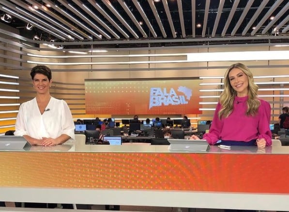 Mariana Godoy e Talita Oliveira no Fala Brasil (Foto: Divulgação/Record)