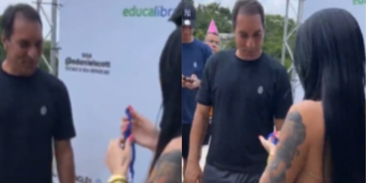 Ex-jogador mostrou sua habilidade (Foto: reprodução)