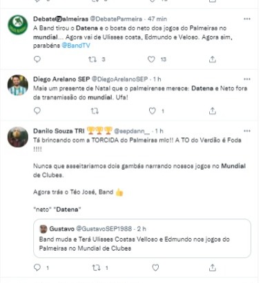 Internautas comemoram a troca envolvendo Datena na Band Internautas comemoram a troca envolvendo Datena na Band