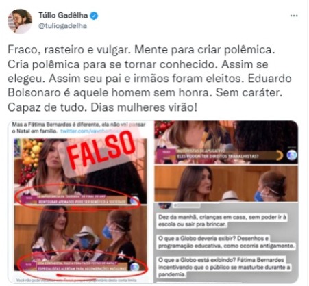 Túlio Gadelha falou sobre a polêmica nas redes sociais (Foto: Reprodução) Túlio Gadelha falou sobre a polêmica nas redes sociais (Foto: Reprodução)