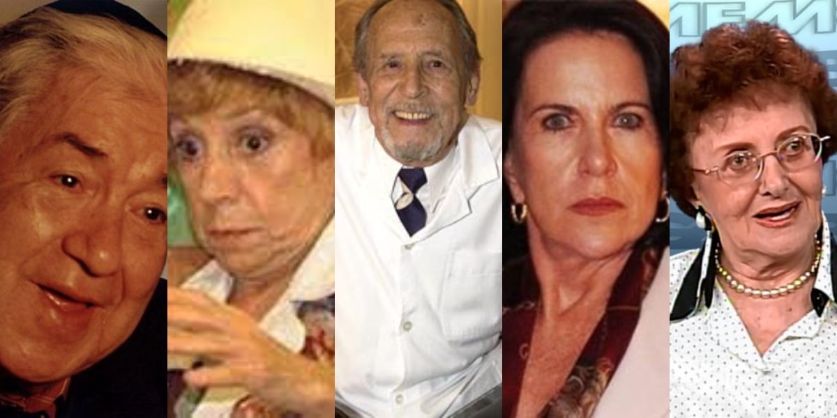 Carvalhinho, Dirce Migliaccio, Castro Gonzaga. Ada Chaseliov e Ida Gomes estiveram em "Da Cor do Pecado" (Foto: Reprodução/TV Globo/Divulgação)