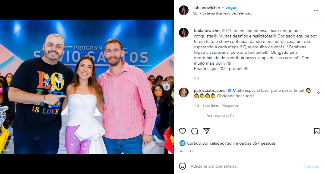 Diretor do Programa Silvio Santos fala de Patrícia Abravanel (Foto: Reprodução) Diretor do Programa Silvio Santos fala de Patrícia Abravanel (Foto: Reprodução)