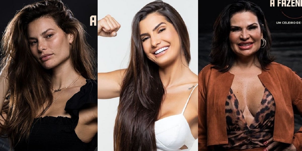 Dayane Mello, Solange Gomes e Marina Ferrari estão na roça da Fazenda 13 (Foto: Divulgação)