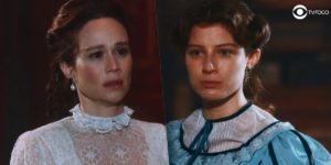 Isabel descobre a verdade sobre Luísa em Nos Tempos do Imperador (Foto: Reprodução/Globo/Montagem/Thais Teles)