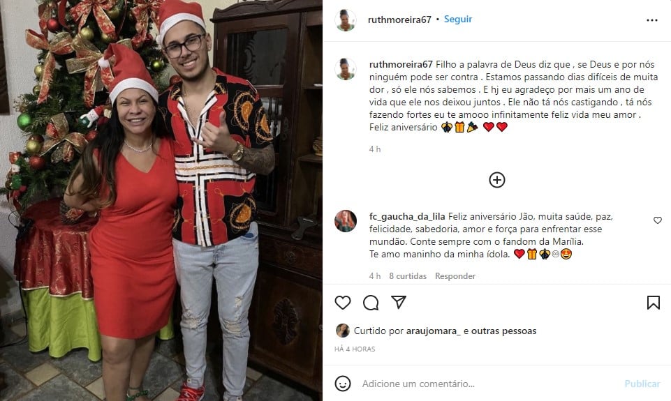 Mãe de Marília Mendonça manda recado ao filho - Foto: Reprodução