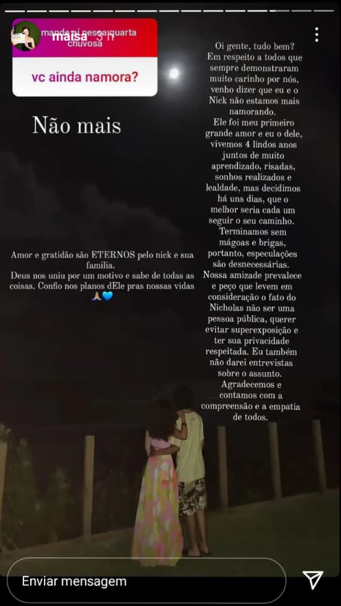 Maisa anuncia fim do namoro de 4 anos - Foto: Reprodução