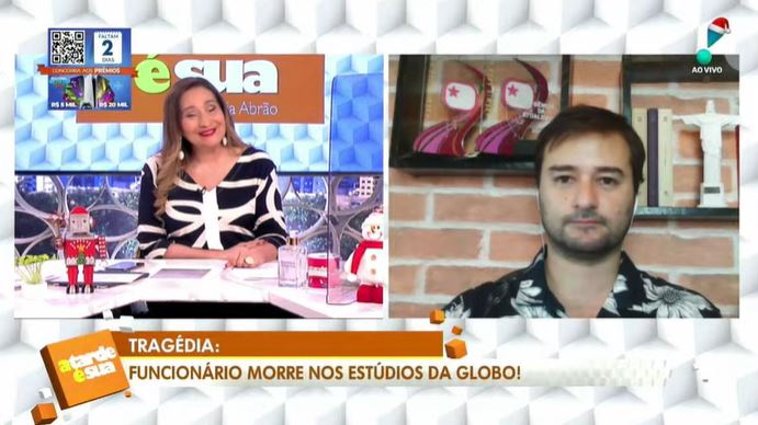 Funcionário da Globo morreu na manhã de hoje (Foto: Reprodução/RedeTV!) Funcionário da Globo morreu na manhã de hoje (Foto: Reprodução/RedeTV!)