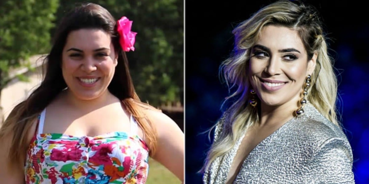 Naiara Azevedo antes e depois de emagrecer drasticamente - Foto: Reprodução