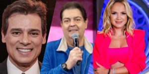 Faustão, Celso Portiolli e Eliana jantaram juntos (Montagem: TV Foco)