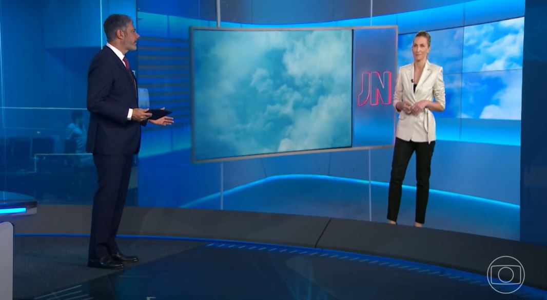 William Bonner e Anne Lottermann (Foto: Reprodução/TV Globo)