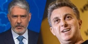 William Bonner foi exposto por Luciano Huck (Montagem: TV Foco)