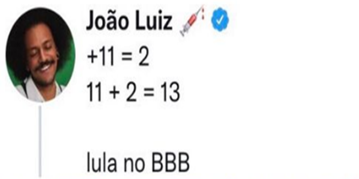 João Luiz fez brincadeira sobre participantes do 'BBB22' (Foto: twitter)